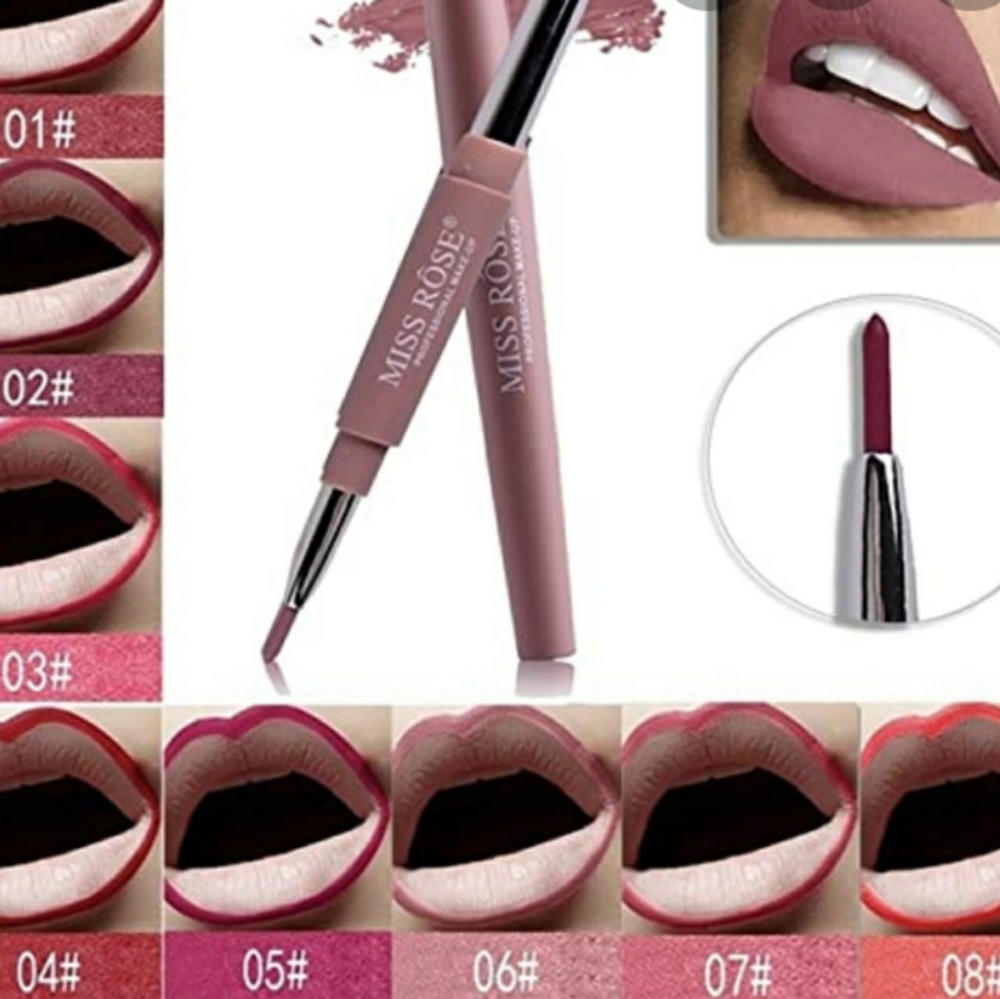 ♨️Waterproof Lipliner and Lipstick 2 in 1